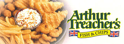 image of logo of Arthur Treachers franchise business opportunity Arthur Treachers Fish and Chips franchises Arthur Treacher Fish & Chips franchising
