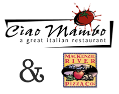 image of logo of Ciao Mambo MacKenzie River Pizza franchise business opportunity Ciao Mambo MacKenzie River Pizza franchises Ciao Mambo MacKenzie River Pizza franchising
