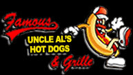 image of logo of Famous Uncle Al's Hot Dogs franchise business opportunity Famous Uncle Al's Hot Dog and Grille franchises Famous Uncle Al's Hot Dogs & Grill franchising