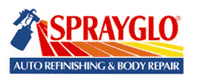 image of logo of Sprayglo Auto Refinishing franchise business opportunity Spray Glo Auto Body franchises Sprayglow franchising Sprayglo franchise information